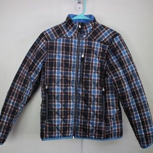 Lands End Plaid Quilted Puffy Jacket Size XS